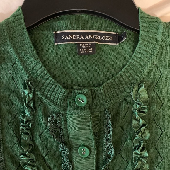 Green woman’s cardigan size s Sandra angelozzi - Picture 3 of 4
